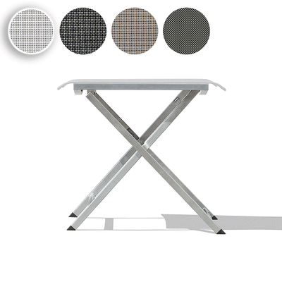 Repose-pieds et tabouret réglable Alzette en acier inoxydable avec Batyline