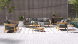 Aspen Kaffeetisch rund 80 cm zertifiziertes Plantagenteakholz Grade A