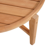 Aspen Kaffeetisch rund 80 cm zertifiziertes Plantagenteakholz Grade A