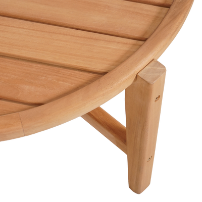 Aspen Kaffeetisch rund 80 cm zertifiziertes Plantagenteakholz Grade A