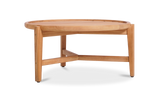 Aspen Kaffeetisch rund 80 cm zertifiziertes Plantagenteakholz Grade A