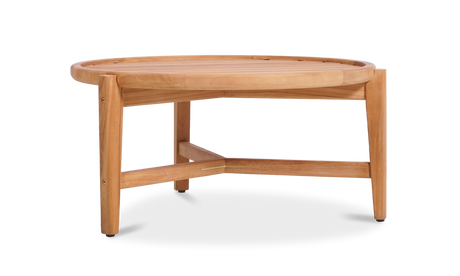 Aspen Kaffeetisch rund 80 cm zertifiziertes Plantagenteakholz Grade A