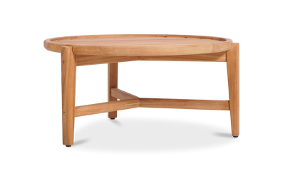 Aspen Kaffeetisch rund 80 cm zertifiziertes Plantagenteakholz Grade A