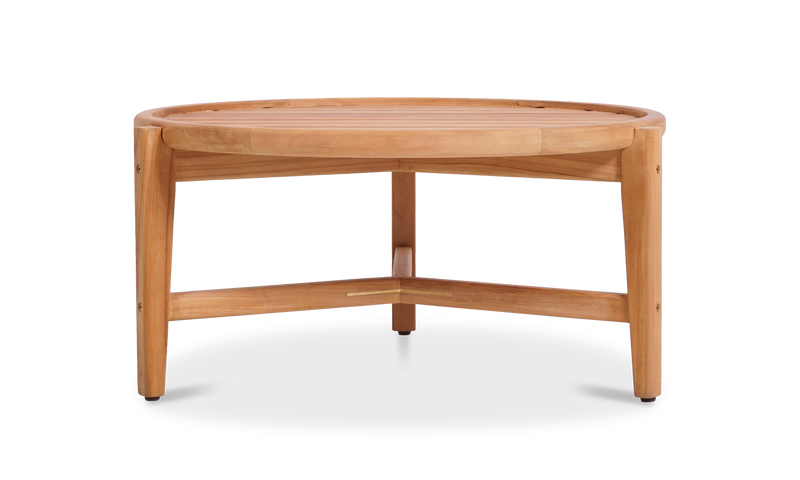 Aspen Kaffeetisch rund 80 cm zertifiziertes Plantagenteakholz Grade A