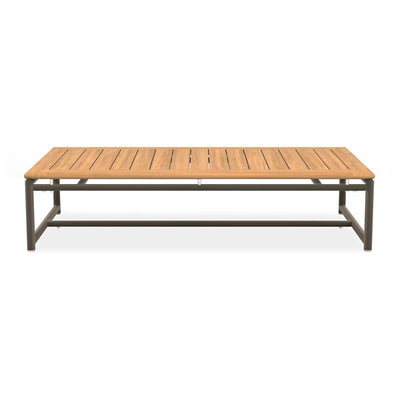 Gazelig Kaffeetisch  130x70x30cm - Aluminium + Zertifiziertes Teak GRADE A