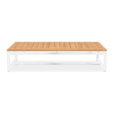 Gazelig Kaffeetisch  130x70x30cm - Aluminium + Zertifiziertes Teak GRADE A