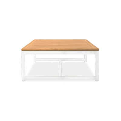Gazelig Kaffeetisch  130x70x30cm - Aluminium + Zertifiziertes Teak GRADE A