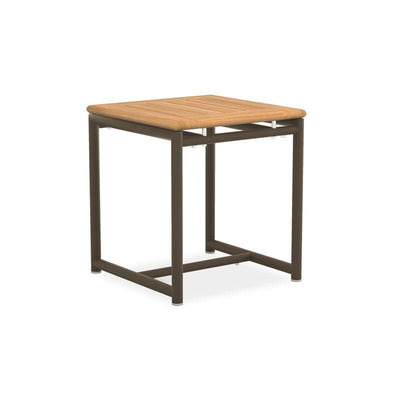 Gazelig Beistelltisch  45 x 45 x 50 cm - Alu pulverschichtet + Zertifiziertes Teak GRADE A