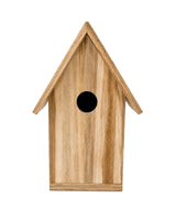 Vogelhaus Teak zum Aufhängen - B: 21cm x H: 30cm x T: 19 cm - zertifiziertes Plantagenteakholz