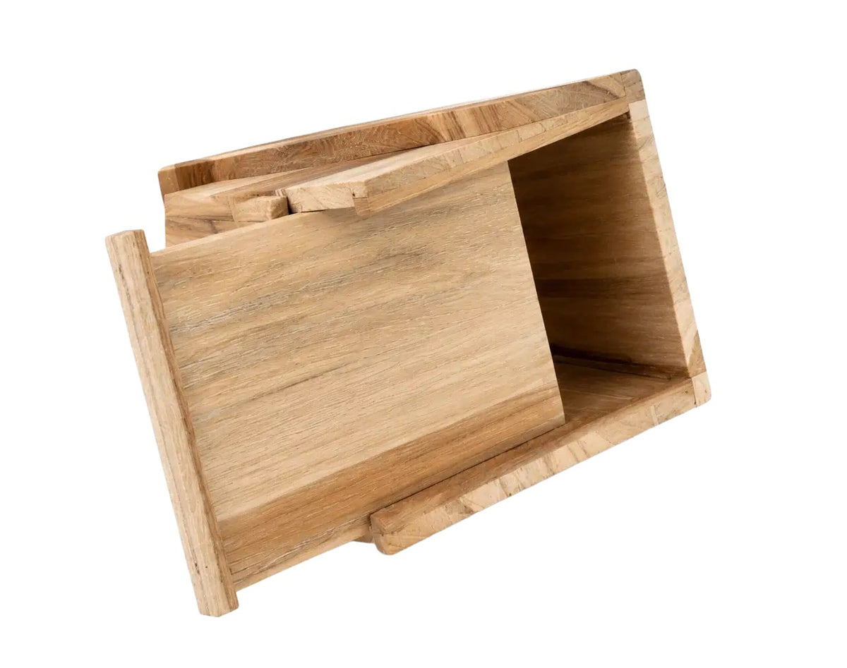Vogelhaus Teak zum Aufhängen - B: 21cm x H: 30cm x T: 19 cm - zertifiziertes Plantagenteakholz