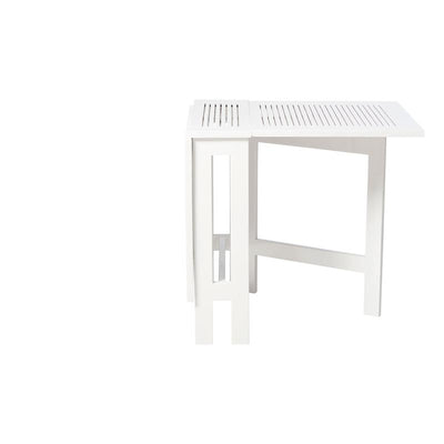 Table de jardin Cinas Butterfly 130 x 65 x 72 cm Bois d'acajou certifié laqué blanc brillant