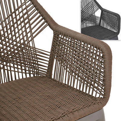 Capri armchair aluminum powder-coated + weatherproof rope