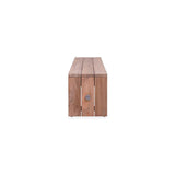 Clio garden bench without backrest 175 cm recycled teak brushed and stainless steel