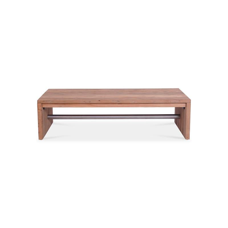 Table basse Clio 120 x 70 x 40 cm teck recyclé brossé et inox