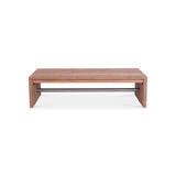 Table basse Clio 120 x 70 x 40 cm teck recyclé brossé et inox