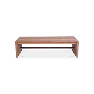 Clio Sofatisch 120 x 70 x 40 cm Recycling Teak gebürstet und Edelstahl