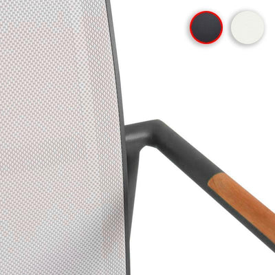 Chaise empilable Dexa en aluminium thermolaqué + revêtement Batyline