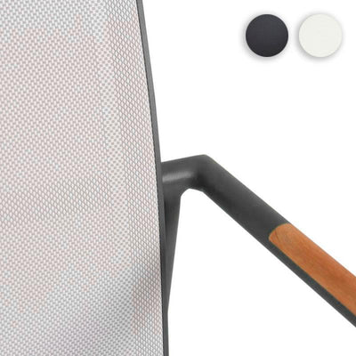 Chaise empilable Dexa en aluminium thermolaqué + revêtement Batyline