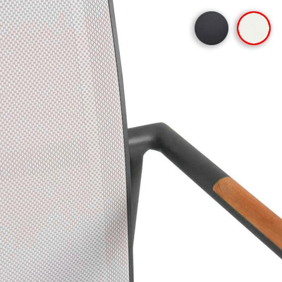 Chaise empilable Dexa en aluminium thermolaqué + revêtement Batyline