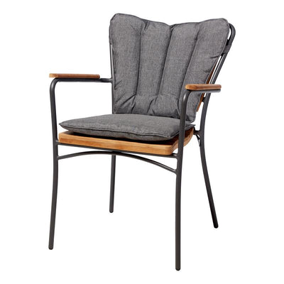 Coussin de chaise empilable Ellen, assise et dossier - GRIS 83 x 51 cm, épaisseur 4 cm