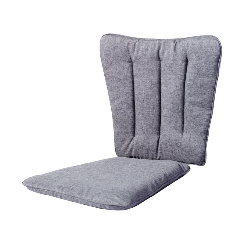 Coussin de chaise empilable Ellen, assise et dossier - GRIS 83 x 51 cm, épaisseur 4 cm