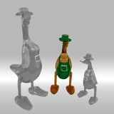 Ente Gärtner mittel »Karl« grüne Schürze mit Blümchen