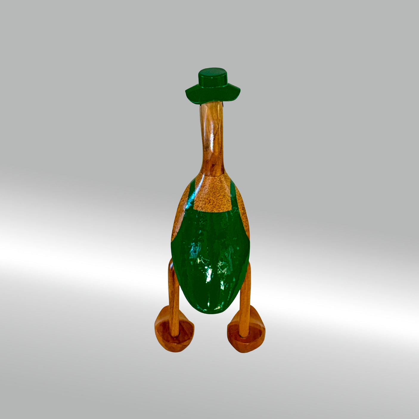 Ente Gärtner mittel »Karl« grüne Schürze mit Blümchen