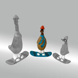 Ente Snowboarder mittel »Hanna« blaues Board und Schal ca. 29 cm hoch