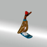 Ente Snowboarder mittel »Hanna« blaues Board und Schal ca. 29 cm hoch