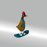 Ente Snowboarder mittel »Hanna« blaues Board und Schal ca. 29 cm hoch