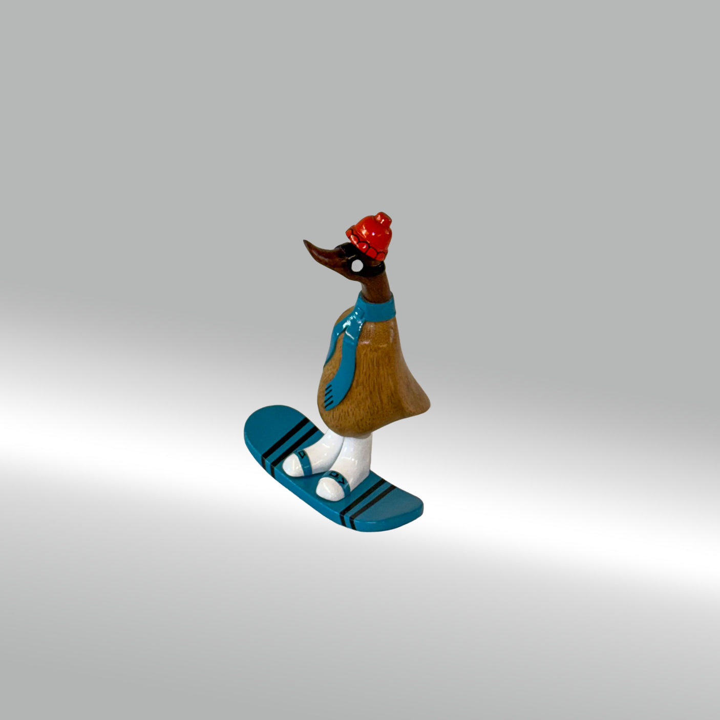 Ente Snowboarder klein »Tom-Hardy« blaues Board und Schal ca. 23 cm hoch