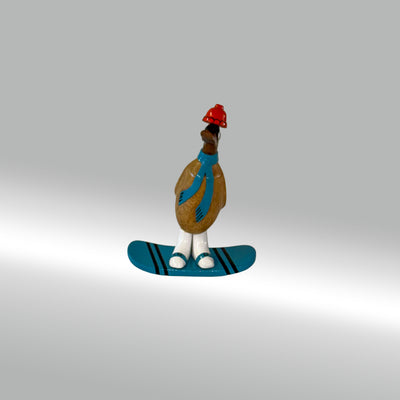 Ente Snowboarder klein »Tom-Hardy« blaues Board und Schal ca. 23 cm hoch