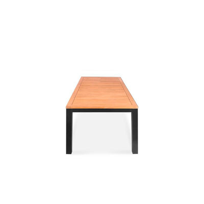 Florence aluminum front extending table 230/160x100x77 cm Certified Teak GRADE A with aluminum frame