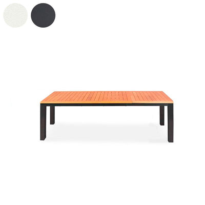Florence aluminum front extending table 230/160x100x77 cm Certified Teak GRADE A with aluminum frame