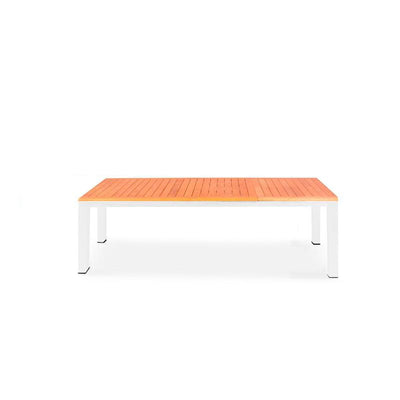 Florence aluminum front extending table 230/160x100x77 cm Certified Teak GRADE A with aluminum frame