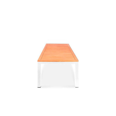Florence aluminum front extending table 230/160x100x77 cm Certified Teak GRADE A with aluminum frame