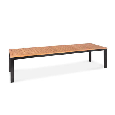 Florence Alu-Frontausziehtisch 310/210x100x77 cm Zertifiziertes Teak GRADE A mit Aluminiumgestell