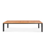 Florence aluminum front extending table 310/210x100x77 cm Certified Teak GRADE A with aluminum frame