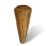 Teakholzvase Hendrik groß schlanke Form 155 cm hoch