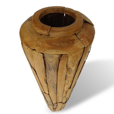 Vase en teck Hendrik grande forme élancée 155 cm de haut