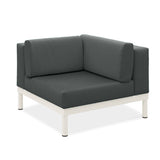Banquette d'angle Lisse en teck avec aluminium + rembourrage