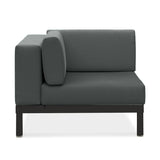 Banquette d'angle Lisse en teck avec aluminium + rembourrage