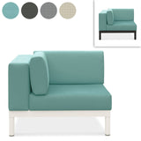 Banquette d'angle Lisse en teck avec aluminium + rembourrage