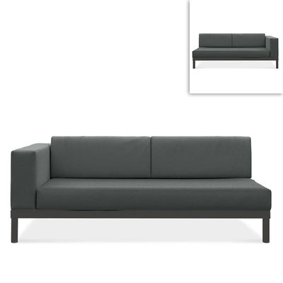 Lisse biplace gauche ou droite aluminium + sellerie