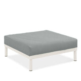 Pouf Lisse en teck avec aluminium et rembourrage