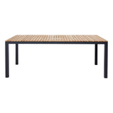 Mood Extreme table 208x100cm rectangular anthracite aluminum powder-coated with teak table top