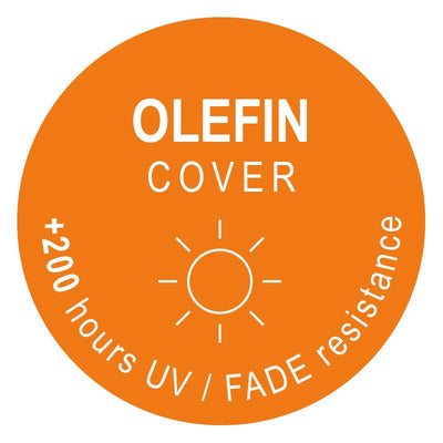Parasol Cinas Alezio 300x300cm carré - structure en bois dur avec toile blanche naturelle