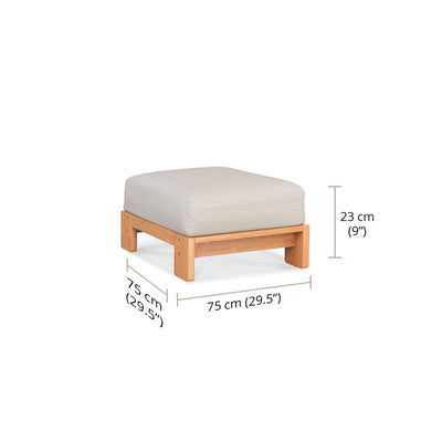 Pouf/tabouret Rae Sofa 75 x 75 x 39 cm - Teck recyclé
