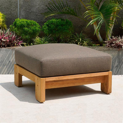 Pouf/tabouret Rae Sofa 75 x 75 x 39 cm - Teck recyclé