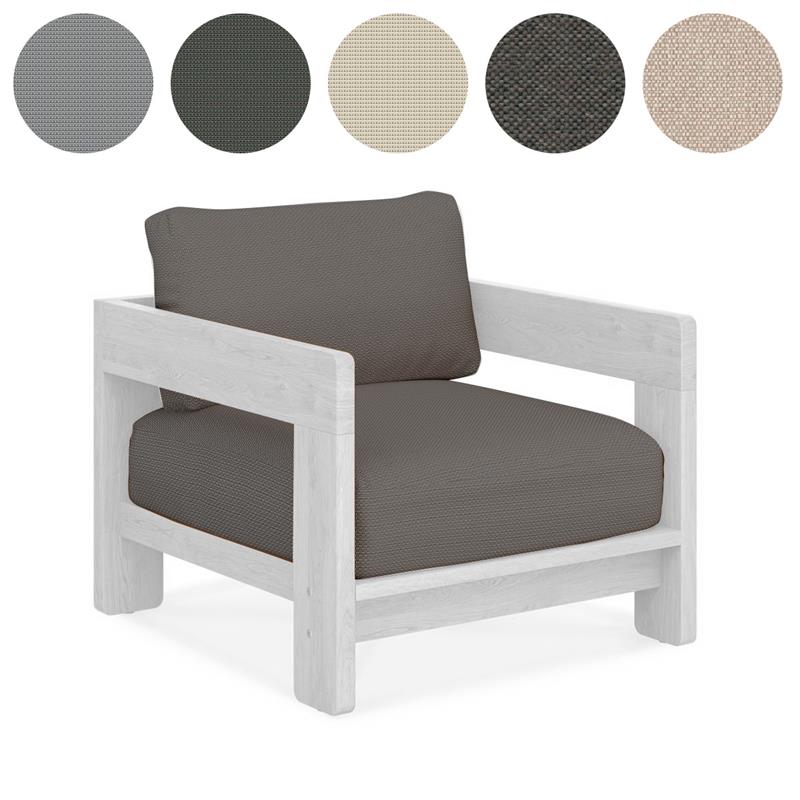 Ensemble de coussins d'assise et de dossier Rae pour canapé 1 place, résistant au soleil, 2 pièces